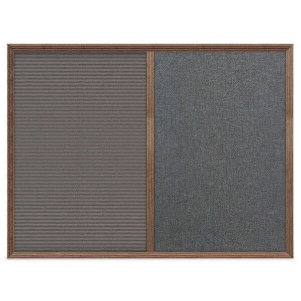 Enclosed Corkboard, 1 Door, 72"x36", 4" Fra, UV3425-BLACK-PEARL